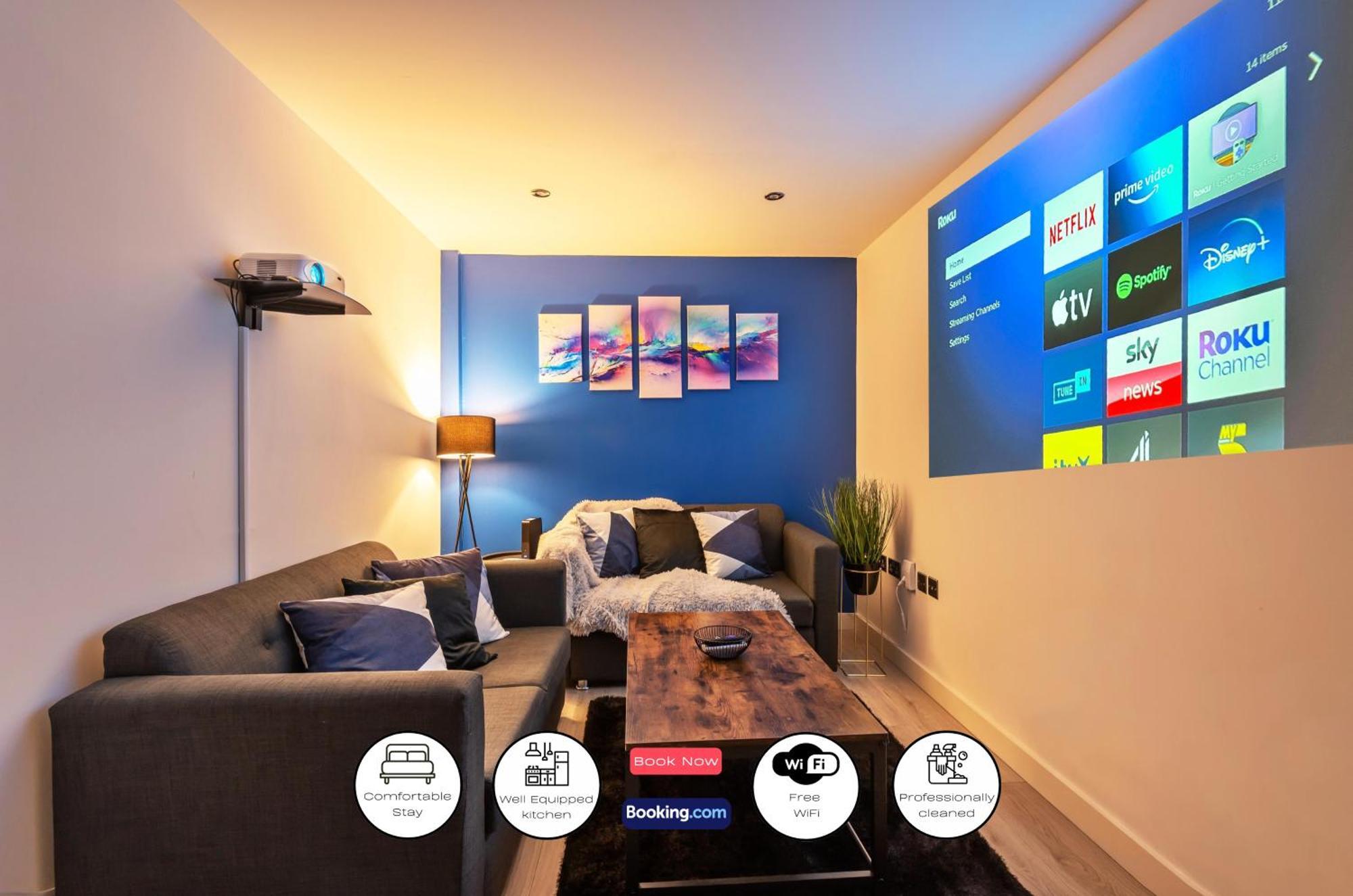 Spacious 1 Bedroom Apartment With 4K Cinema Experience By Green Haven Escapes In Bradford Bradford  Dış mekan fotoğraf